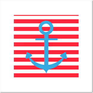 Maritime Anchor Pattern Posters and Art